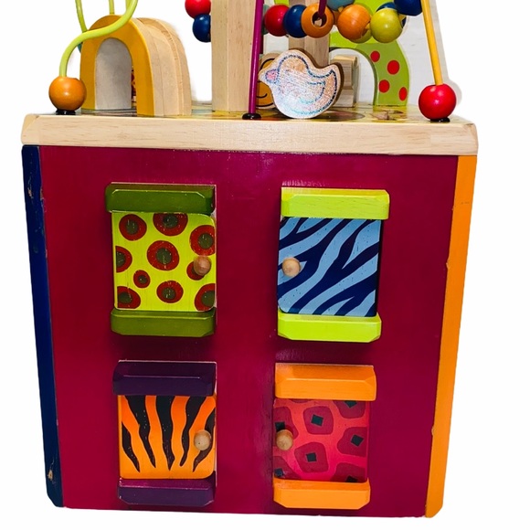 Zany Zoo  Wooden Activity Cube by B. Toys - Picture 8 of 16